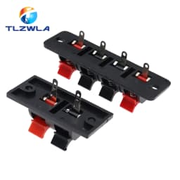 5PCS Plastic 2/4 Positions Connector Terminal Push In Jack Spring Load Audio Speaker Terminals Breadboard Clip