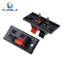 5PCS Plastic 2/4 Positions Connector Terminal Push In Jack Spring Load Audio Speaker Terminals Breadboard Clip