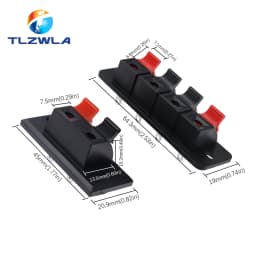 5PCS Plastic 2/4 Positions Connector Terminal Push In Jack Spring Load Audio Speaker Terminals Breadboard Clip