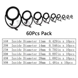 Fishing Rod Repair Kit Spinning Rod Building Components Stainless Steel Casting Fishing Rod Guides Replacement Set Tackle 4~38mm