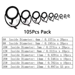 Fishing Rod Repair Kit Spinning Rod Building Components Stainless Steel Casting Fishing Rod Guides Replacement Set Tackle 4~38mm