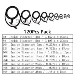 Fishing Rod Repair Kit Spinning Rod Building Components Stainless Steel Casting Fishing Rod Guides Replacement Set Tackle 4~38mm