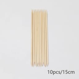 Lurayee Nail Cuticle Pusher Orange Wood Sticks Nail Manicures Remover Wooden Design Nail Gel Polish Drawing Stick for Nail Art