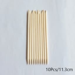 Lurayee Nail Cuticle Pusher Orange Wood Sticks Nail Manicures Remover Wooden Design Nail Gel Polish Drawing Stick for Nail Art