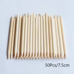 Lurayee Nail Cuticle Pusher Orange Wood Sticks Nail Manicures Remover Wooden Design Nail Gel Polish Drawing Stick for Nail Art