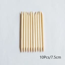 Lurayee Nail Cuticle Pusher Orange Wood Sticks Nail Manicures Remover Wooden Design Nail Gel Polish Drawing Stick for Nail Art