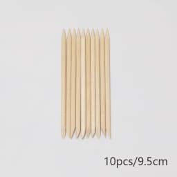 Lurayee Nail Cuticle Pusher Orange Wood Sticks Nail Manicures Remover Wooden Design Nail Gel Polish Drawing Stick for Nail Art