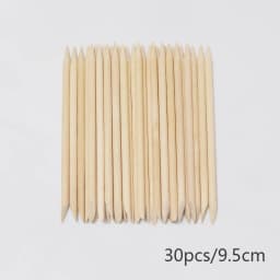 Lurayee Nail Cuticle Pusher Orange Wood Sticks Nail Manicures Remover Wooden Design Nail Gel Polish Drawing Stick for Nail Art