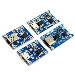 5PCS Type-C/Micro USB 5V 1A 18650 TP4056 Lithium Battery Charger Module Charging Board With Protection Dual Functions Li-ion
