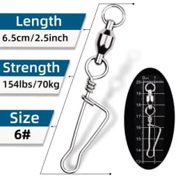 20pcs/bag Rolling Barrel Fishing Swivels T Shape Nice Snap Lure Connector Fishing Tackle Saltwater Emerillon Peche Pesca
