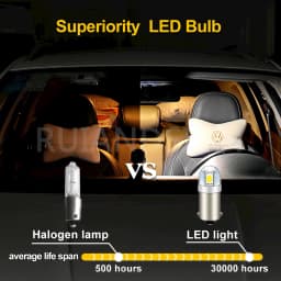 Ruiandsion BA9S LED Bulb T4W 233 Wedge W5W 12V Super Bright Car Motorcycle Instrument Dashboard Indicator Light Reading Lamp