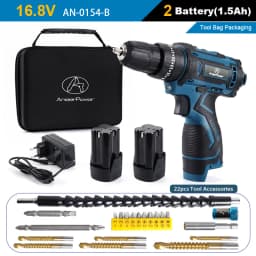 New Style 21V 16.8V 12V Electric Cordless Screwdriver 3 Functions Wireless Impact Drill Mini Lithium Battery Charging Hand Drill