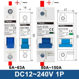 DC 12V 24V 48V 36V 72V MCB Battery Car Protector Mini Circuit Breaker DZ47 Positive And Negative Pole Protection Switch Isolator