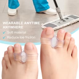 2pcs Transparent Toe Seprateor Hammer Toe Straightener Prevent Toe Overlapping Bunion Thumb Separator Orthotics Foot Care Tool