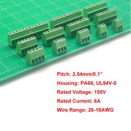 5/10pcs KF128 2.54mm 0.1" Pitch Mini PCB Screw Terminal Block Connector for Wires 2P 3P 4P 5P 6P 7P 8P 9P 10P 12P 16P Terminal