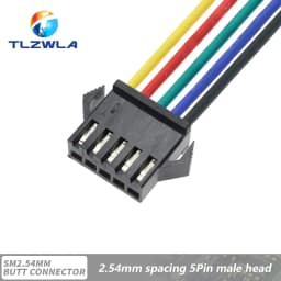 10PCS JST SM 2/3/4/5/6Pins 2.54MM Plug Male to Female Wire Connector cable pigtail Plug LED Connecting line 20cm Long