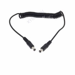 DC 5.5*2.1mm Male to 5.5*2.1mm Male Power Retractable Cord 1.5m Power Adapter DC Jack Plug 5.5mmx2.1mm Cable With Spring