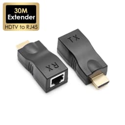 Video Extender HD to RJ45 4K 3D HDTV 1.4 Up to 30M Extension to RJ45 Over Cat 5E/6 Network LAN Ethernet Adapter