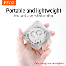 PZOZ For Apple watch charger cable storage box wired earphones Headphone c to type c Macbook cable management organizer Case