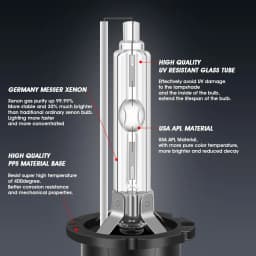 2x Xenon Bulb D2S D2R D4S D4R HID Headlamp Car Headlight Bulb Kit Auto Lamp 4300K 5000K 6000K 8000K 10000K 12000K 12V 35W