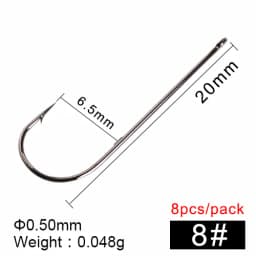 FTK Long Shank Fishing Hook High Carbon Steel Baithook Black Chrome Ringed Marine Sharp Barbed Hook for Fishing Accessories
