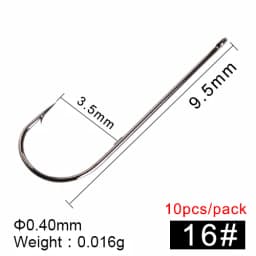 FTK Long Shank Fishing Hook High Carbon Steel Baithook Black Chrome Ringed Marine Sharp Barbed Hook for Fishing Accessories