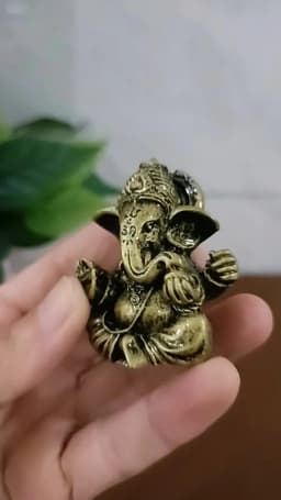Bronze Color Lord Ganesha Statue Buddha Ornaments Elephant Hindu God Sculpture Figurines Home Office Decoration Buddha Statues