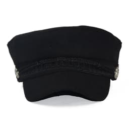 Fashion Women Men Spring Autumn Sailor Black Ladies Beret Top Captain Cap Travel Octagonal Hat