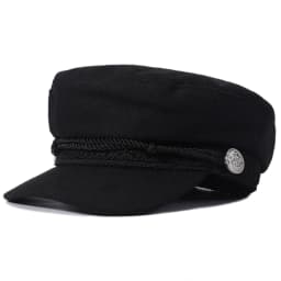 Fashion Women Men Spring Autumn Sailor Black Ladies Beret Top Captain Cap Travel Octagonal Hat