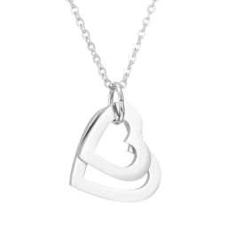 Personalized Water Drop Necklace Stainless Steel Custom Family Names 4 Layered Heart Charms Waterdrop Pendants Gift for Women