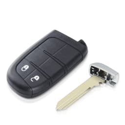 KEYYOU Car Key Shell For Chrysler Jeep Compass Renegade Cherokee Smart Remote Key Fob Case 2/3/4/5 Button Emergency Insert Blade
