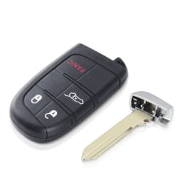 KEYYOU Car Key Shell For Chrysler Jeep Compass Renegade Cherokee Smart Remote Key Fob Case 2/3/4/5 Button Emergency Insert Blade