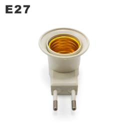 E27 Wall-mount Lamp Holder Converter E27 Switch Lamp Base Round Foot Screw US EU Plug With ON/OFF Button LED Light Male Socket