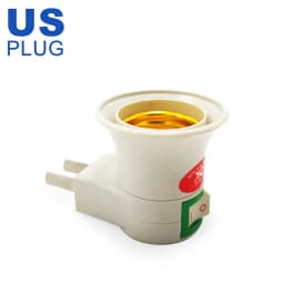 E27 Wall-mount Lamp Holder Converter E27 Switch Lamp Base Round Foot Screw US EU Plug With ON/OFF Button LED Light Male Socket