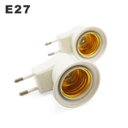 E27 Wall-mount Lamp Holder Converter E27 Switch Lamp Base Round Foot Screw US EU Plug With ON/OFF Button LED Light Male Socket