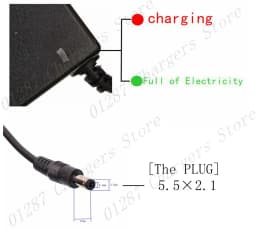 54.6V 2A Charger for 48V Li-ion Battery Charger DC Socket/Connector for 48V 13S Lithium E-bike Battery