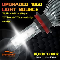 Heyword 150000lm 450W 1860 CSP chip 3000k/4300k/6000k/8000k Car LED Headlight h4 h7 h1 LED headlights 9005 H7 h11 led light