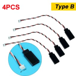 4PCS JST 1.5mm 3Pins Male Female and JR Style for Mini Receiver Servo Wire Plug Converter