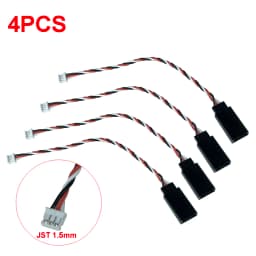 4PCS JST 1.5mm 3Pins Male Female and JR Style for Mini Receiver Servo Wire Plug Converter