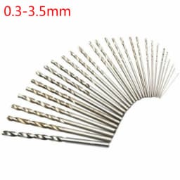 10pcs HSS 0.3mm - 3.5mm Straight Shank Twist Drill Walnut Vajra Bodhi Pearl Bead Punching Machine Smaller