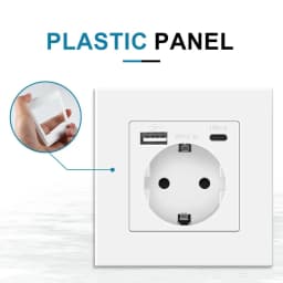 NYWP Wall USB Plug with EU Standard Double Plug 16A Wall Embedded AC 110V-250V New Style Panel Room Socket