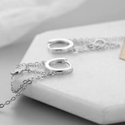 VOQ Silver Color Long Tassel Water Drop Shape Earrings for Women Handmade Jewelry