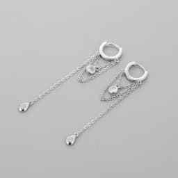 VOQ Silver Color Long Tassel Water Drop Shape Earrings for Women Handmade Jewelry