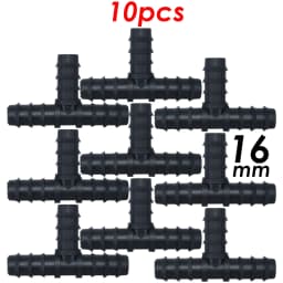 SPRYCLE 10PCS 16mm Couplings Straight Connector Micro Drip Irrigation 1/2'' PE Pipe Tubing Hose Repair Fitting Garden Watering