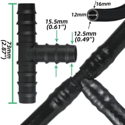 SPRYCLE 10PCS 16mm Couplings Straight Connector Micro Drip Irrigation 1/2'' PE Pipe Tubing Hose Repair Fitting Garden Watering