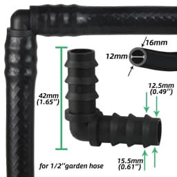 SPRYCLE 10PCS 16mm Couplings Straight Connector Micro Drip Irrigation 1/2'' PE Pipe Tubing Hose Repair Fitting Garden Watering