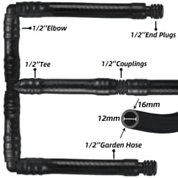 SPRYCLE 10PCS 16mm Couplings Straight Connector Micro Drip Irrigation 1/2'' PE Pipe Tubing Hose Repair Fitting Garden Watering