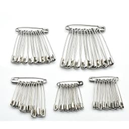 100Pcs Silver Tone Safety Pins Stainless Steel Brooch Jewelry Small Safety Pins Brooch Craft for DIY Sewing Tools Accessories