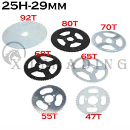 25H 47T 55T 65T 68T 70T 80T 92T Tooth 29MM Rear Sprocket for 47CC 49CC Mini Moto ATV Quad Dirt Pit Pocket Bike Scooter Parts