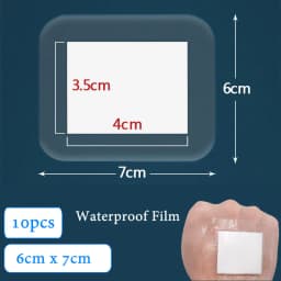 10pcs Sterile Dressing Waterproof Breathable Cushion Adhesive Plaster Wound Hemostasis Sticker First Aid Bandage Emergency Kit